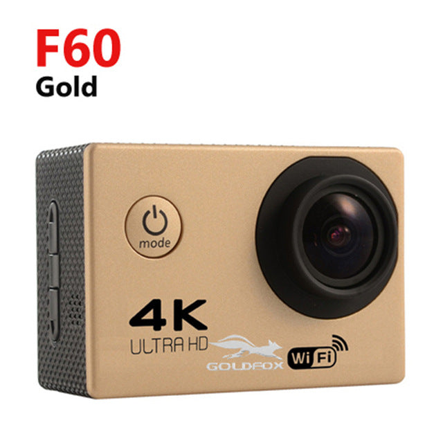 Ultra HD 4K Action Camera WiFi Camcorders 16MP 170 Go Cam Deportiva 2 inch Screen F60 F60R Waterproof Sport Camera pro 1080P cam