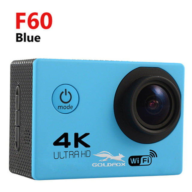 Ultra HD 4K Action Camera WiFi Camcorders 16MP 170 Go Cam Deportiva 2 inch Screen F60 F60R Waterproof Sport Camera pro 1080P cam