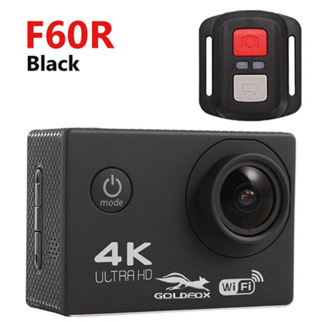 Ultra HD 4K Action Camera WiFi Camcorders 16MP 170 Go Cam Deportiva 2 inch Screen F60 F60R Waterproof Sport Camera pro 1080P cam