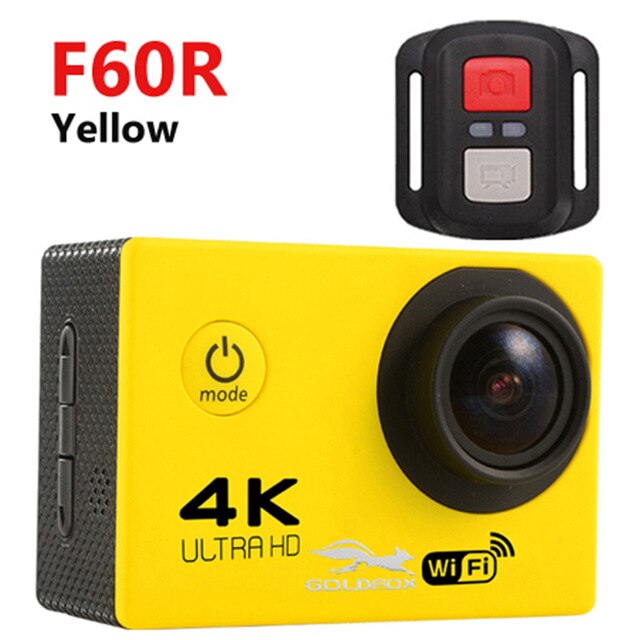 Ultra HD 4K Action Camera WiFi Camcorders 16MP 170 Go Cam Deportiva 2 inch Screen F60 F60R Waterproof Sport Camera pro 1080P cam