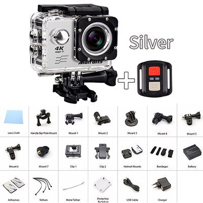 Ultra HD 4K action Camera wifi Camcorders 16MP 170 go cam 4 K deportiva 2 inch f60 Waterproof Sport Camera pro 1080P 60fps cam