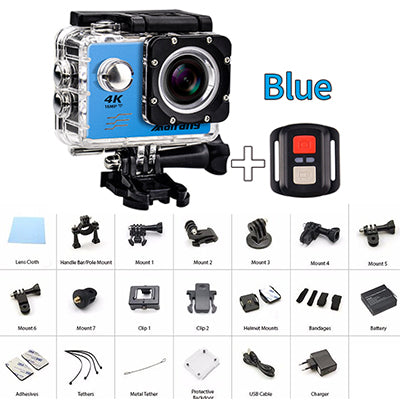 Ultra HD 4K action Camera wifi Camcorders 16MP 170 go cam 4 K deportiva 2 inch f60 Waterproof Sport Camera pro 1080P 60fps cam