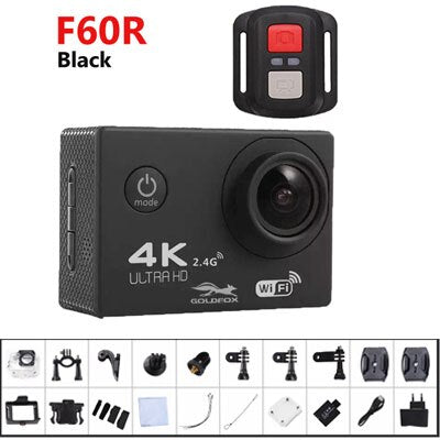 Remote Sport 4K WIFI Action Camera Helmet Camcorder 16MP 170 Degree Wide Angle 2.0 LCD Go Waterproof pro 30M Extreme Action Cam
