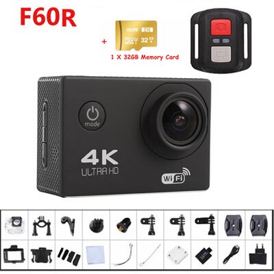 Remote Sport 4K WIFI Action Camera Helmet Camcorder 16MP 170 Degree Wide Angle 2.0 LCD Go Waterproof pro 30M Extreme Action Cam
