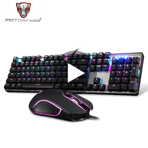 Motospeed CK888 Game Mechanical Gaming Keyboard And Mouse Set For PC Gamer Computer With Backlight Kit Keybord Key Board Combo