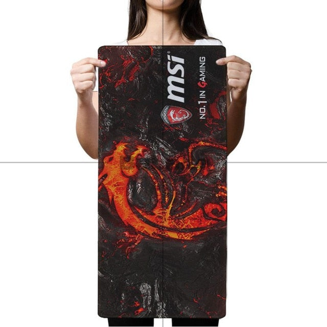 Babaite New Design Msi Dragon Logo Unique Desktop Pad Game Mousepad Free Shipping Large Mouse Pad Keyboards Mat