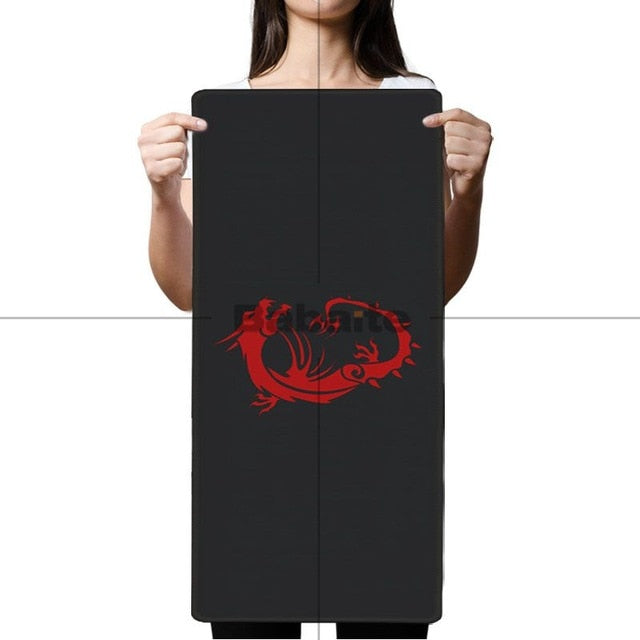 Babaite New Design Msi Dragon Logo Unique Desktop Pad Game Mousepad Free Shipping Large Mouse Pad Keyboards Mat