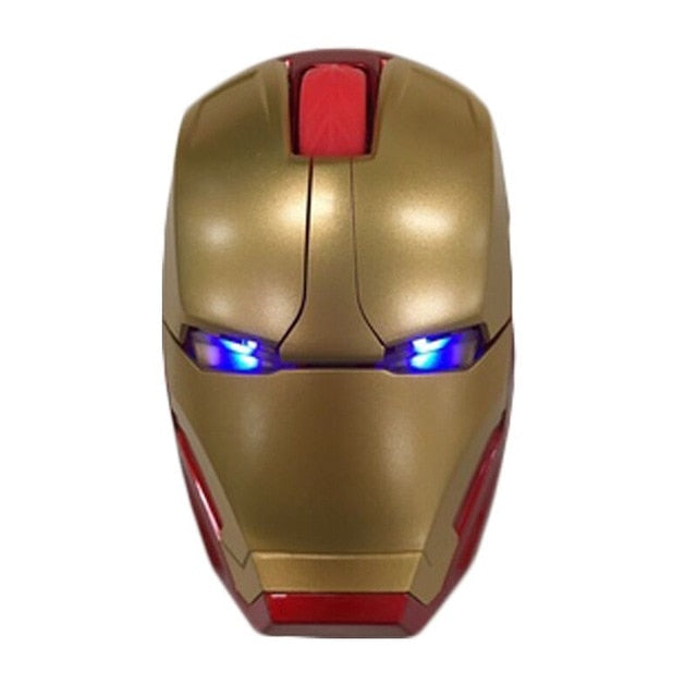 Iron Man Mouse Wireless Mouse Gaming Mouse Gamer Computer Mice Button Silent Click 800/1200/1600/2400DPI Adjustable computer