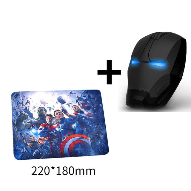 Iron Man Mouse Wireless Mouse Gaming Mouse Gamer Computer Mice Button Silent Click 800/1200/1600/2400DPI Adjustable computer