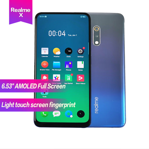 Realme X 6.53"AMOLED Screen Android 9.0 Smart phone Octa Core 3cameras 16MP+48MP+5MP 2340*1080 fingerprint ID 3765mAh Super VOOC
