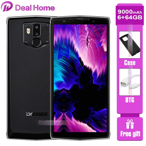 Original DOOGEE BL9000 6GB 64GB Cell phone Helio P23 18:9 5V5A Flash Charge 9000mAh Wireless Charge 5.99" FHD+ Android 8.1