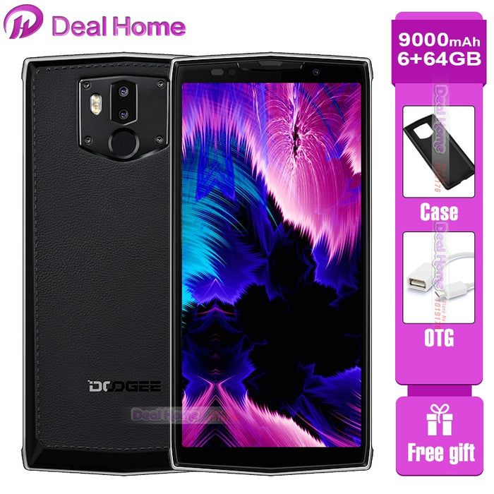 Original DOOGEE BL9000 6GB 64GB Cell phone Helio P23 18:9 5V5A Flash Charge 9000mAh Wireless Charge 5.99" FHD+ Android 8.1