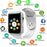 HIXANNY Bluetooth Smart Watch Clock Sync Notifier Support SIM TF Card Connectivity Apple Iphone Android Phone Smartwatch GT08
