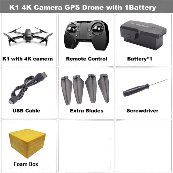 Visuo ZEN K1 GPS RC Drone with 50 Times Zoom 4K Wide-Angle HD Dual Camera 5G Wifi FPV Brushless Motor Flight 28mins Dron VS F11