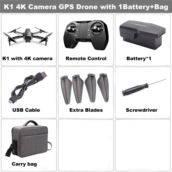Visuo ZEN K1 GPS RC Drone with 50 Times Zoom 4K Wide-Angle HD Dual Camera 5G Wifi FPV Brushless Motor Flight 28mins Dron VS F11