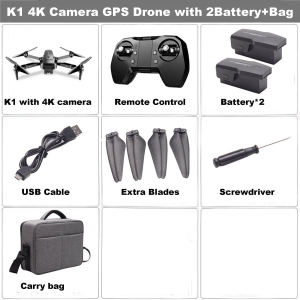 Visuo ZEN K1 GPS RC Drone with 50 Times Zoom 4K Wide-Angle HD Dual Camera 5G Wifi FPV Brushless Motor Flight 28mins Dron VS F11